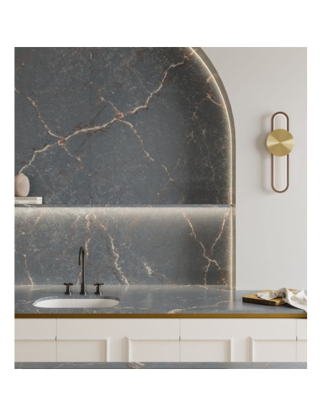 Parisien Bleu - Quartz Silestone - Finition Poli (Poli) - Plans Cuisines