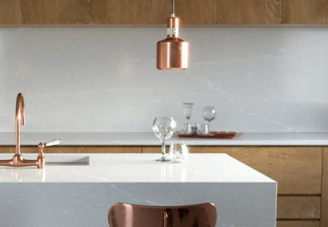 Plan de travail en Quartz Silestone® Desert Silver