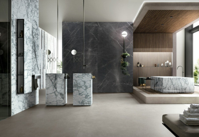 Pietra Grey - Céramique Infinity - Finition Satinado (Satiné) - Plans Cuisines