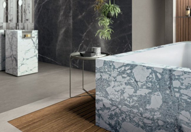Pietra Grey - Céramique Infinity - Finition Satinado (Satiné) - Plans Cuisines