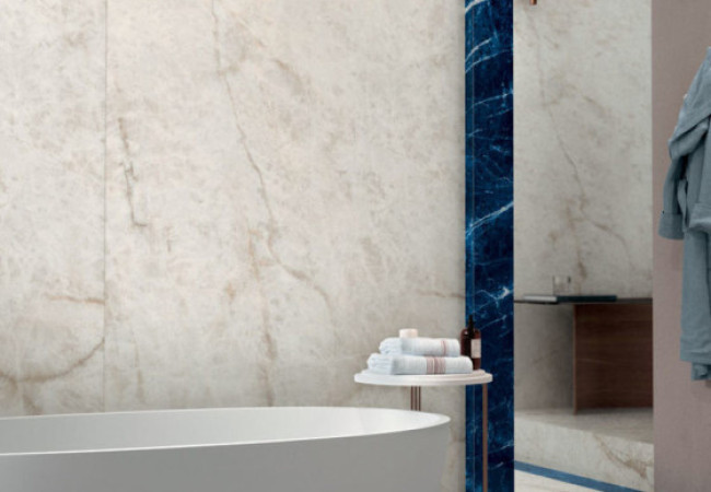 Precious Sodalite - Céramique Infinity - Finition Lucidato (Poli) - Plans Cuisines