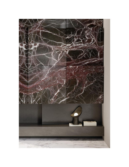 Rosso Domus - Céramique Infinity - Finition Lucidato (Poli) - Plans Cuisines